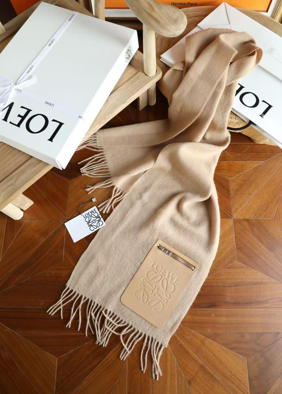 LOEWE Zip Pocket Fringed Scarf