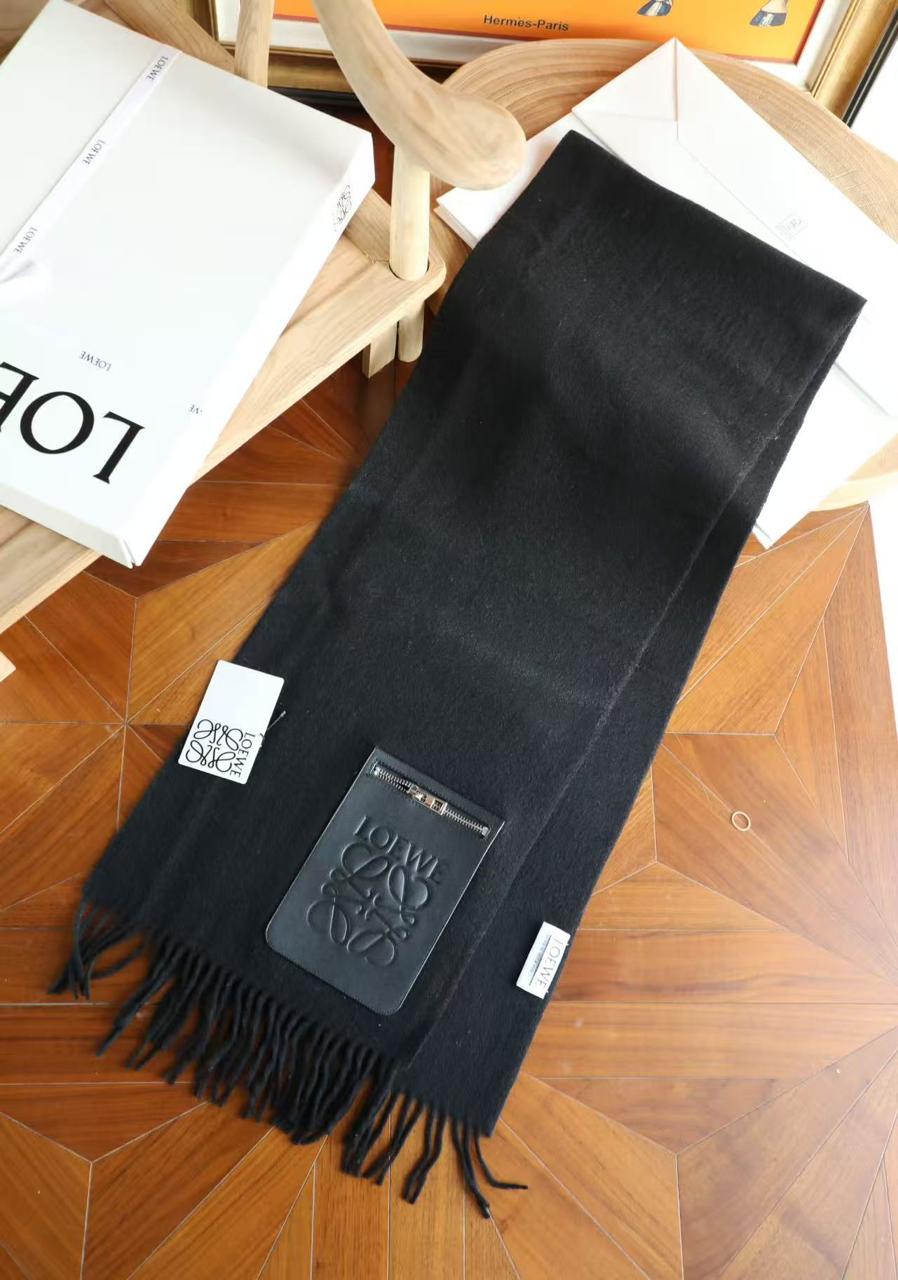 LOEWE Zip Pocket Fringed Scarf