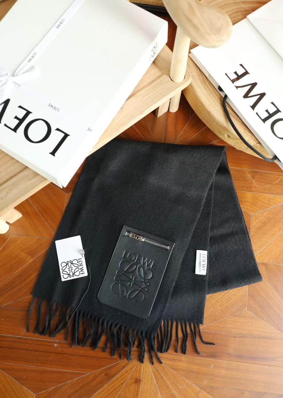 LOEWE Zip Pocket Fringed Scarf