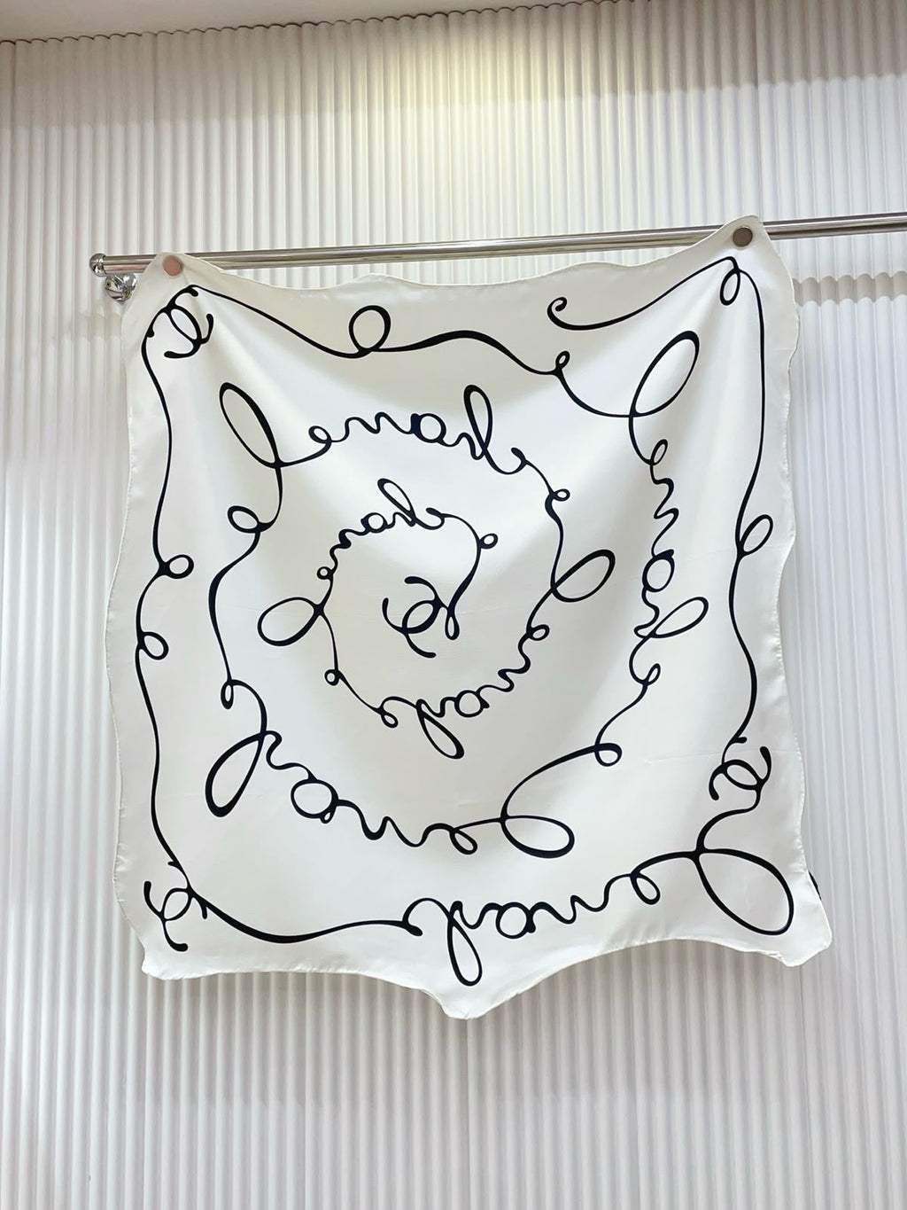 CHANEL Script Square Scarf
