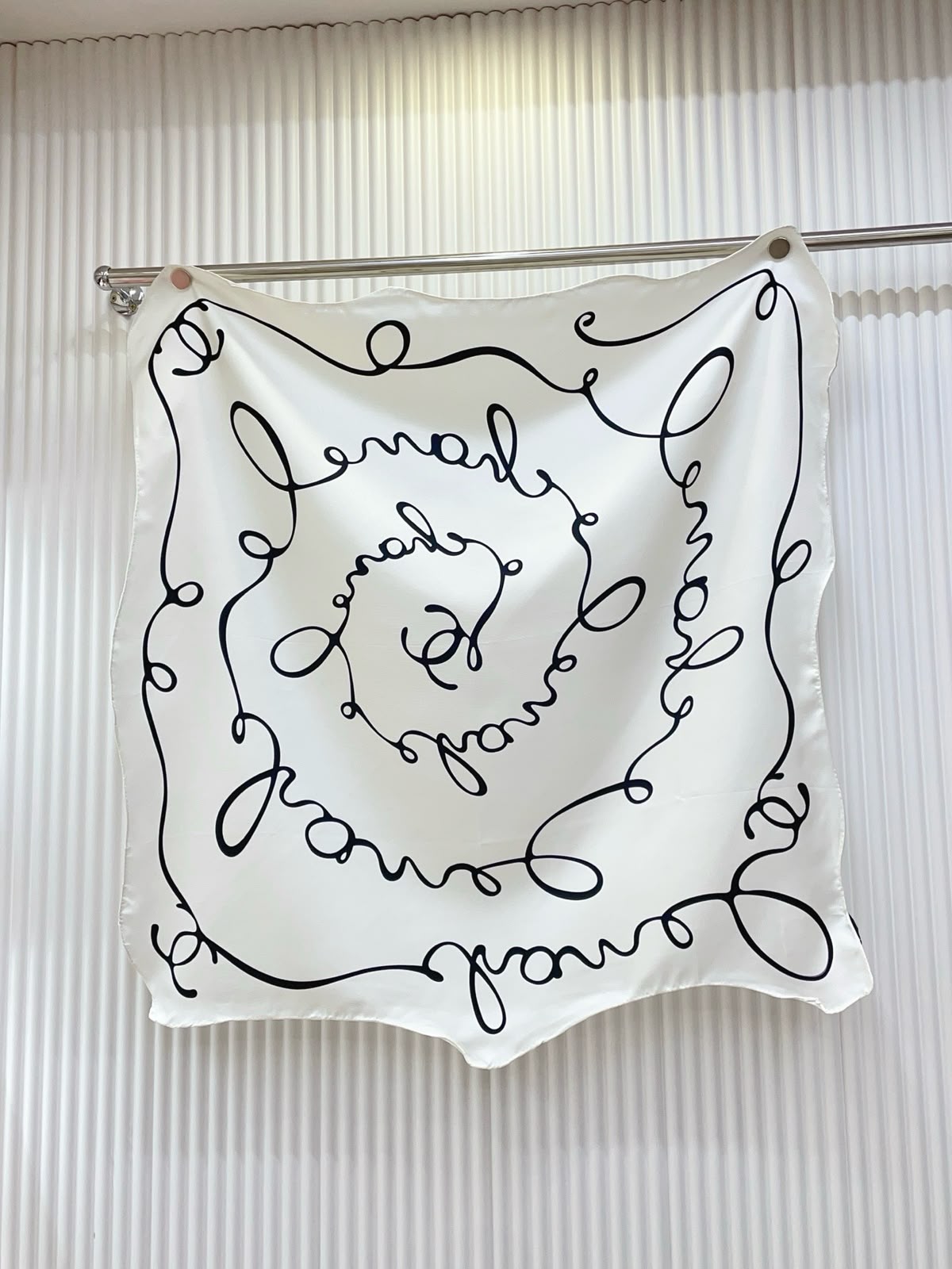 CHANEL Script Square Scarf