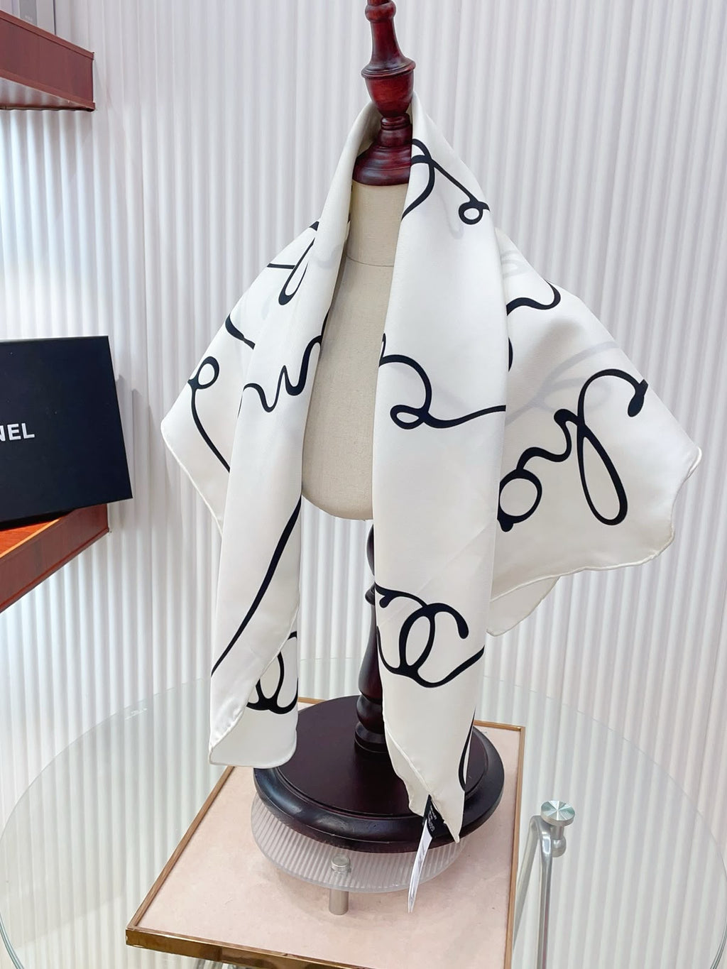 CHANEL Script Square Scarf
