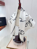 CHANEL Script Square Scarf