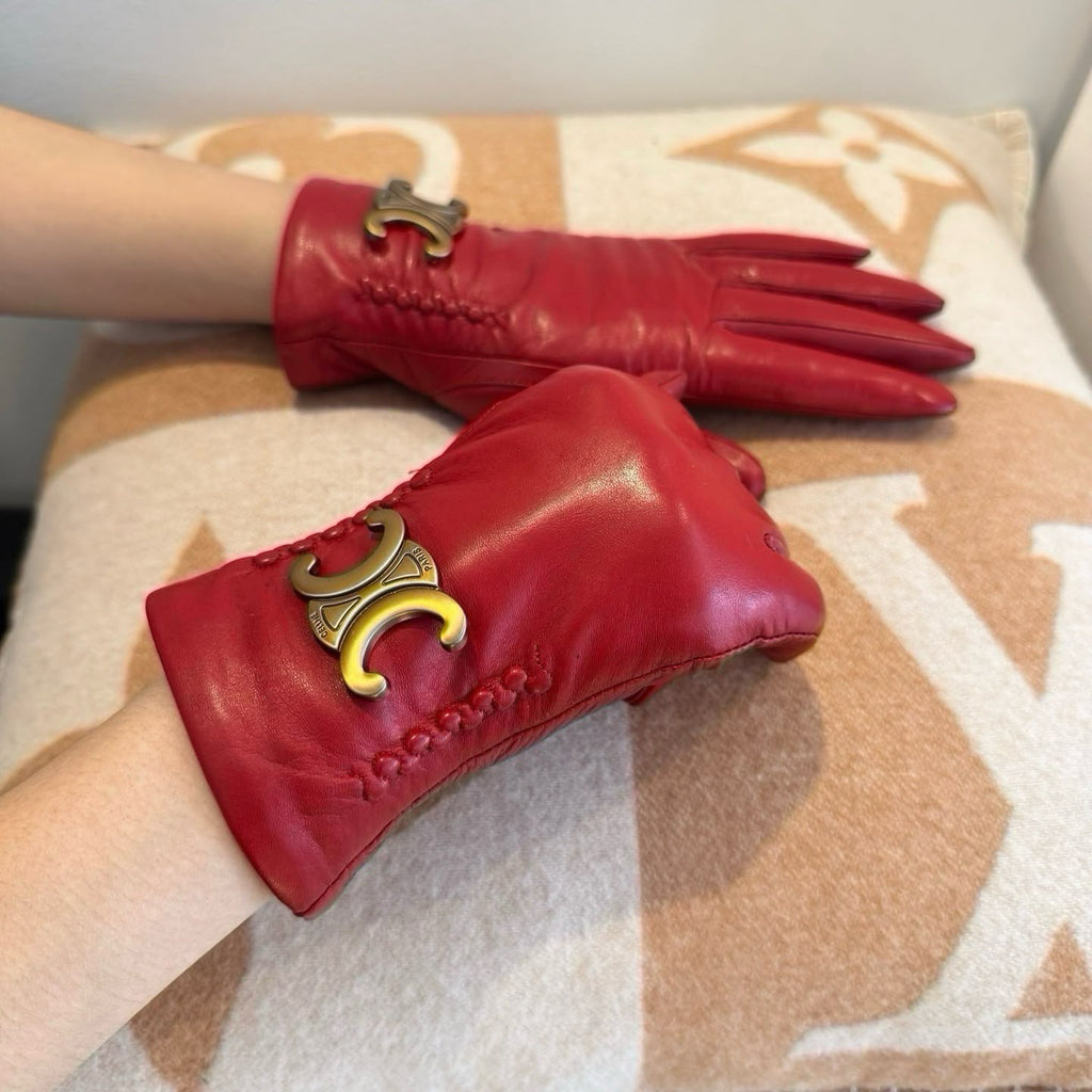 celine Triomphe Lined Gloves