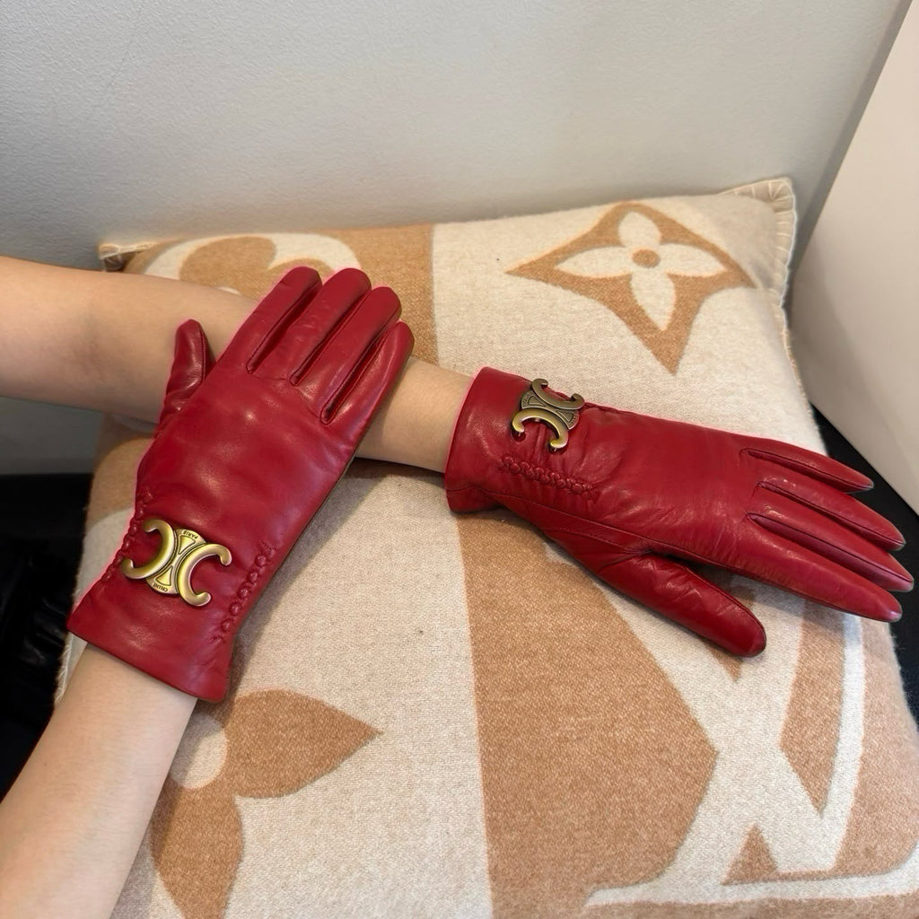celine Triomphe Lined Gloves