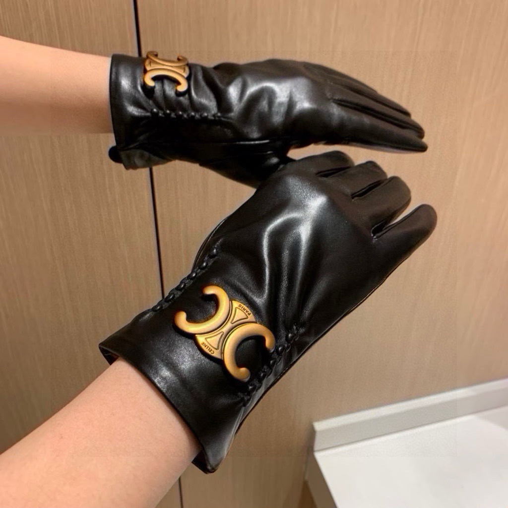 celine Triomphe Lined Gloves