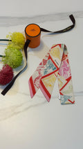 Hermès Stamp Print Twilly Scarf