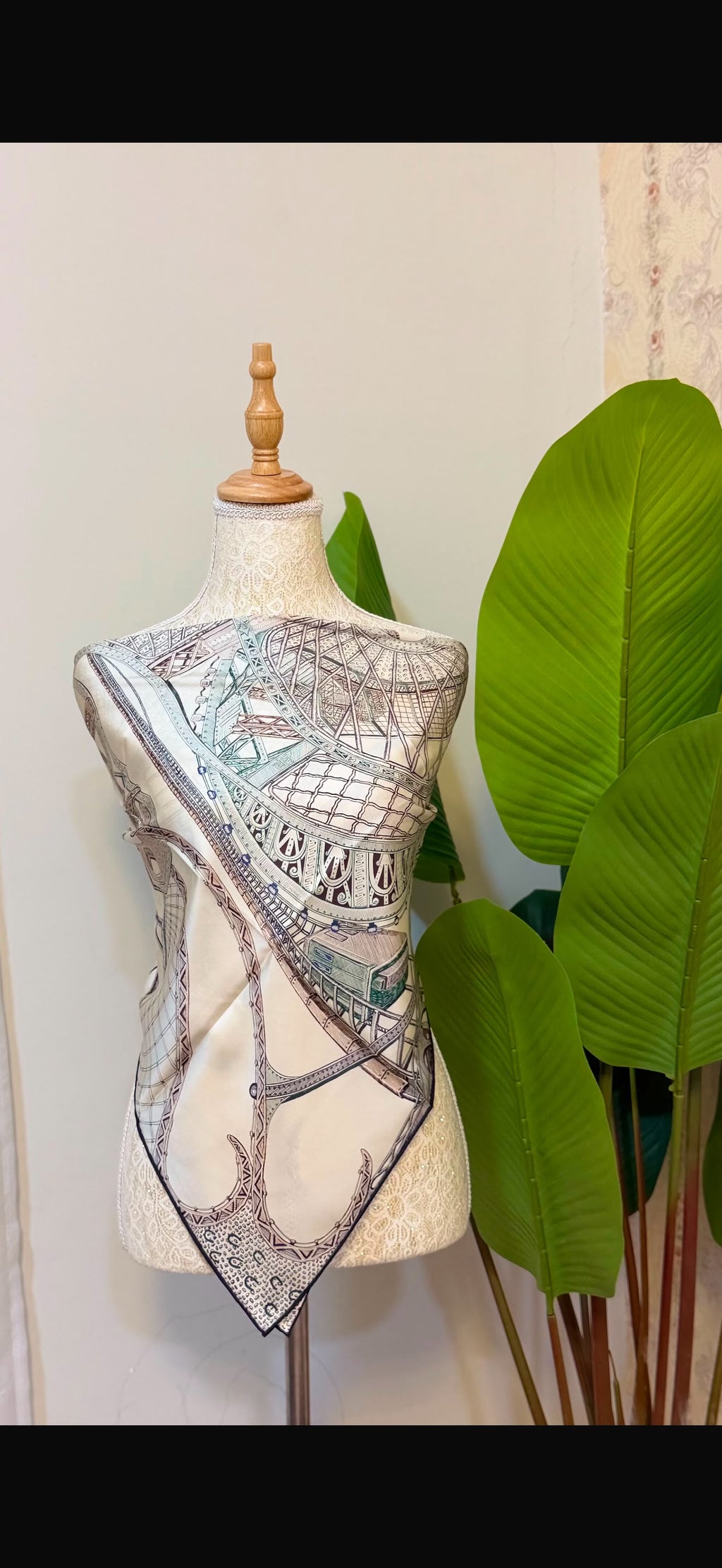 Hermès Abstract Colour Twilly Scarf