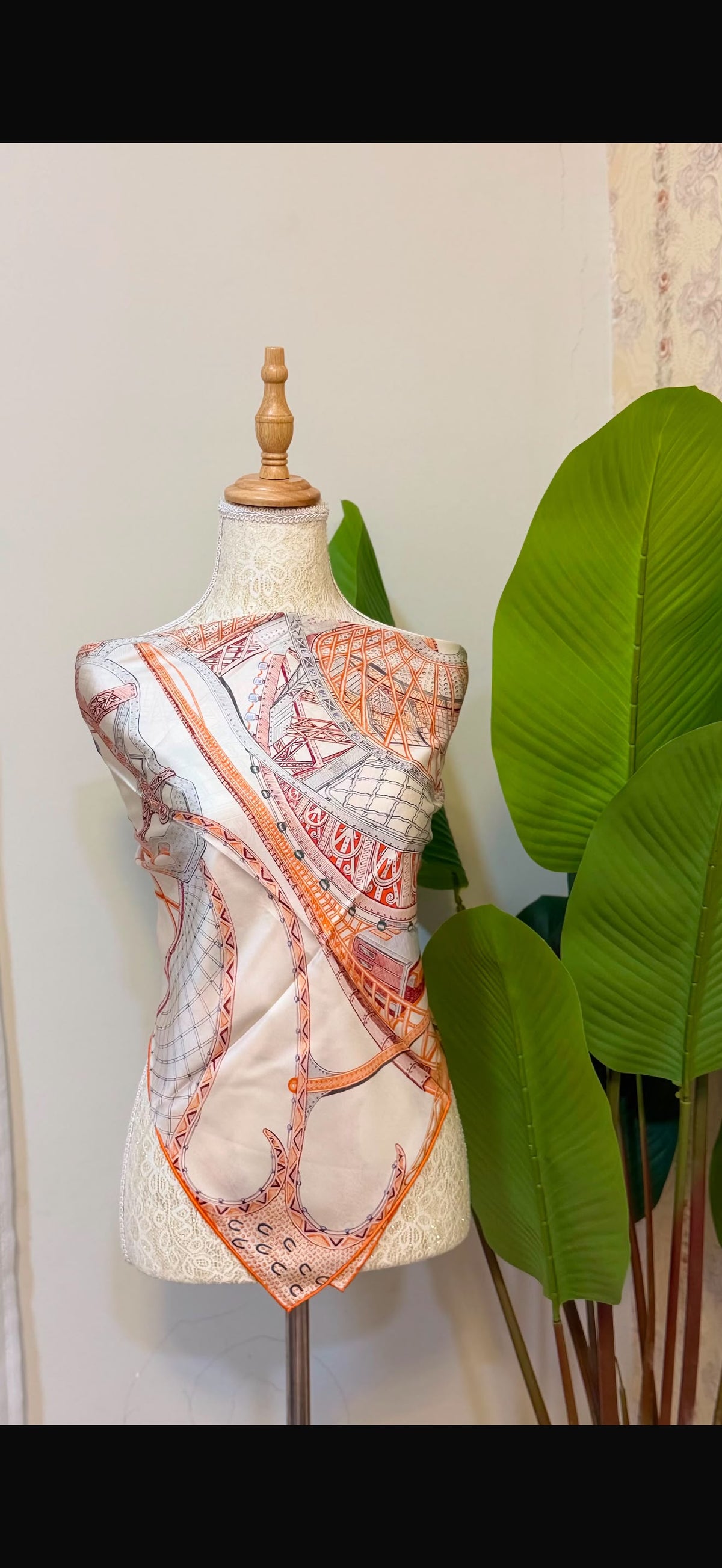 Hermès Abstract Colour Twilly Scarf