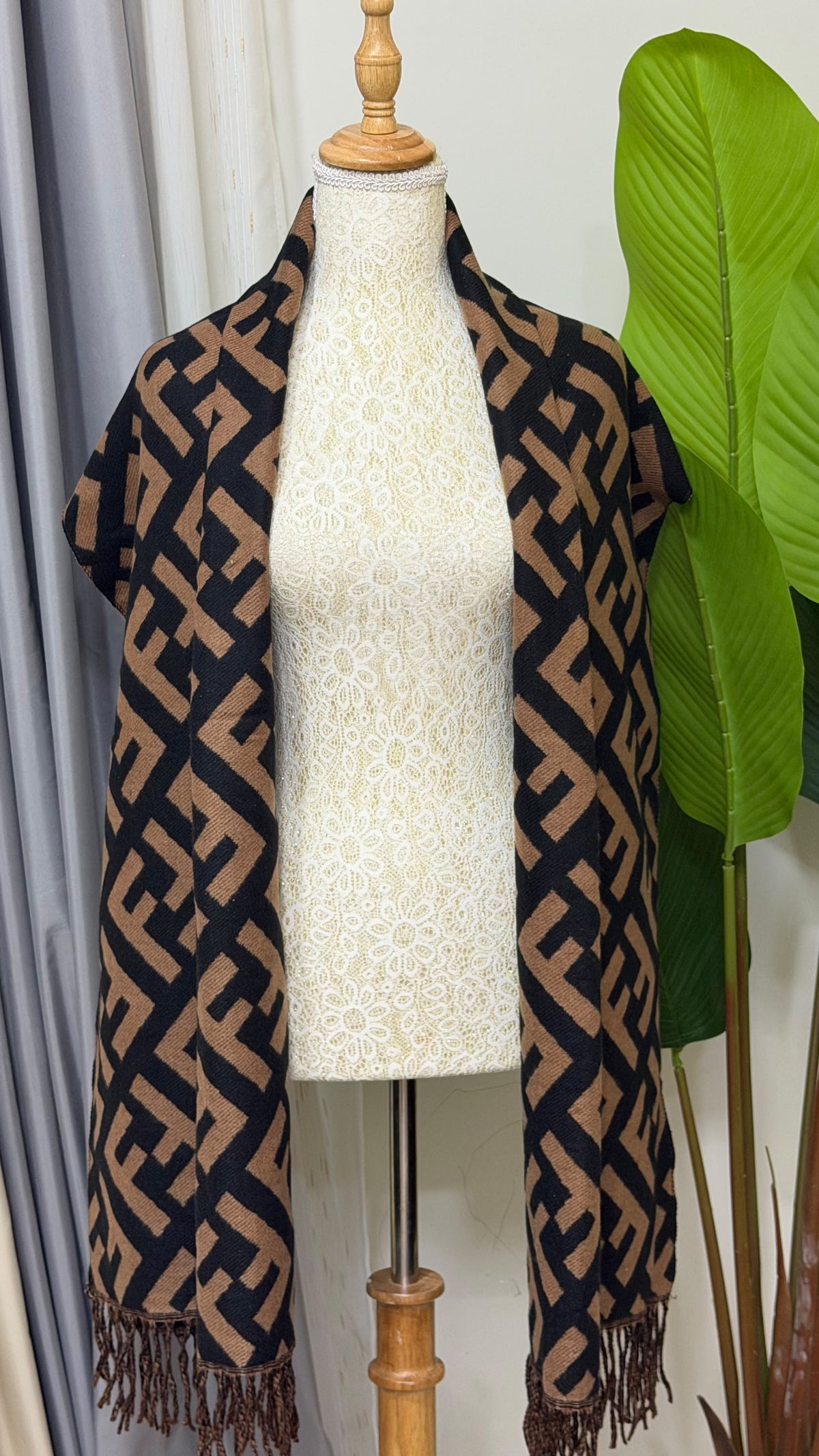 FENDI Large Diagonal FF Shawl