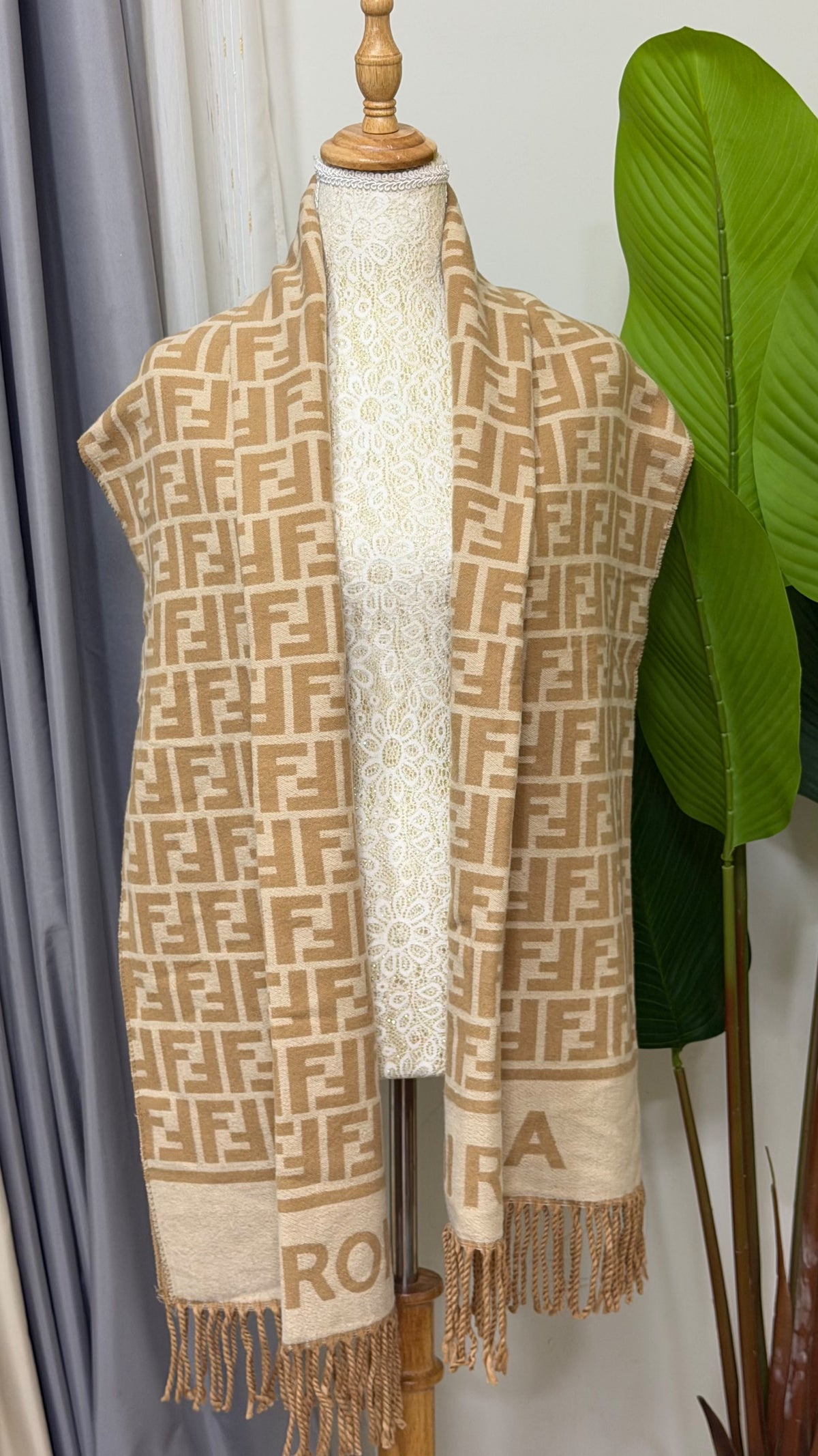 FENDI Large Diagonal FF Shawl
