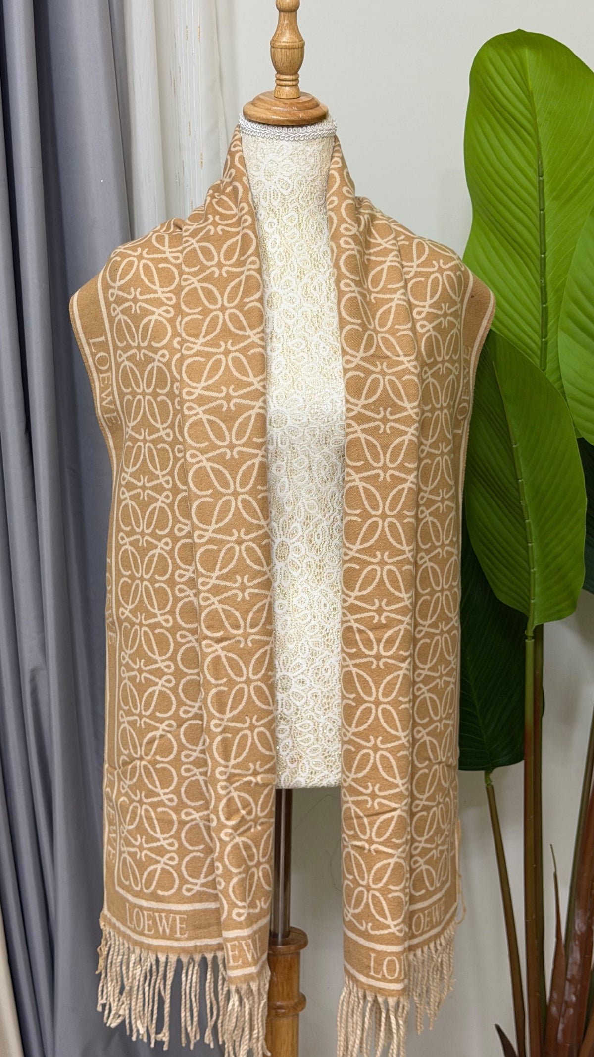 LOEWE Colour Block Anagram Shawl
