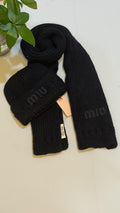 Miu Miu Logo Scarf & Beanie Set