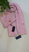 Prada Cable Knit Scarf & Beanie Set