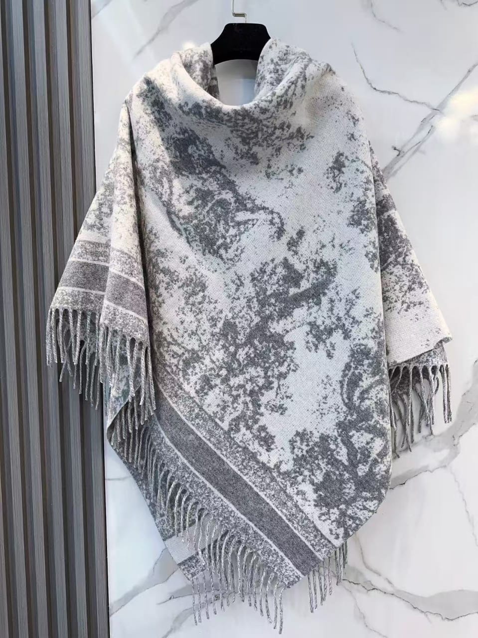 Dior Toile Landscape Fringed Shawl