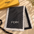 FENDI Diagonal FF Border Scarf
