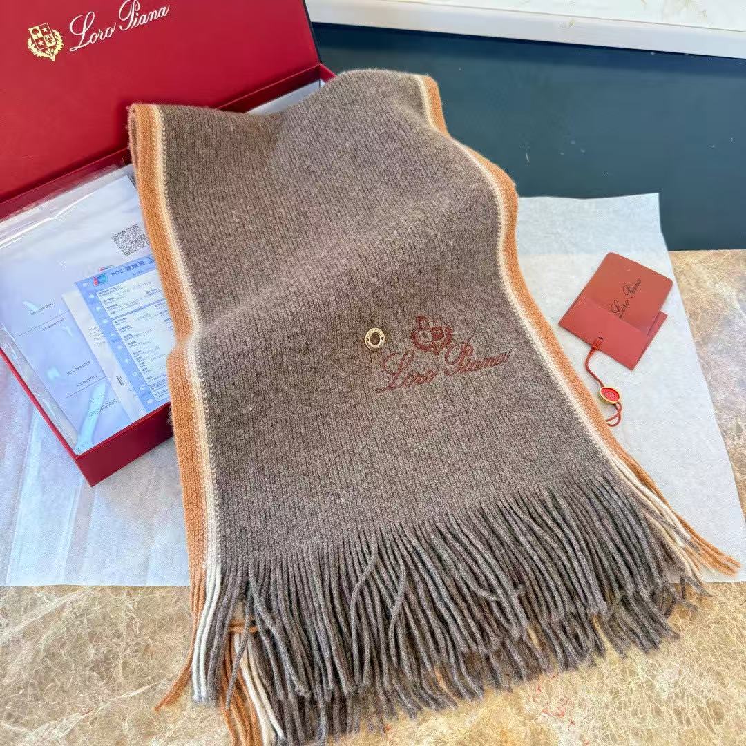 Loro Piana Contrast Edge Scarf