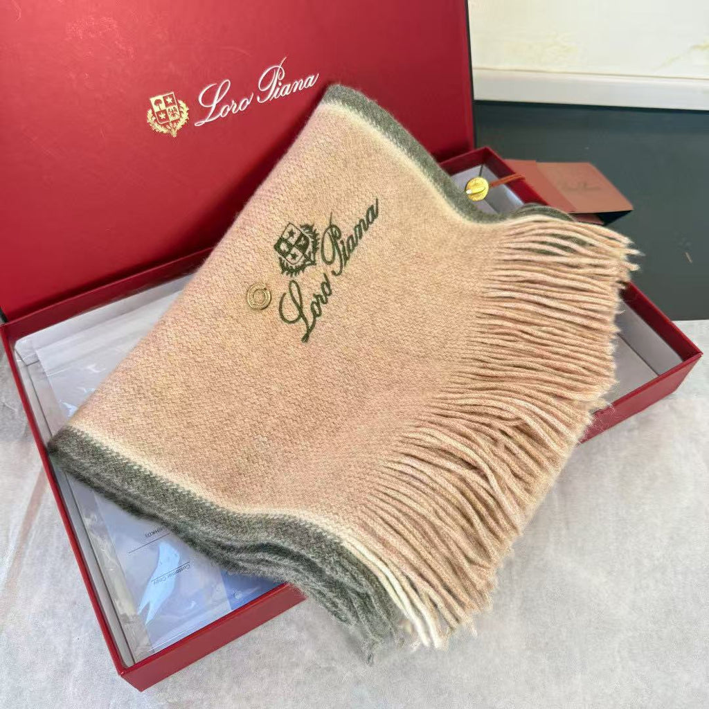 Loro Piana Contrast Edge Scarf