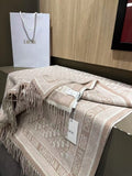 Dior Oblique Wide Fringed Shawl