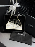CHANEL Semicircle Chain Evening Bag