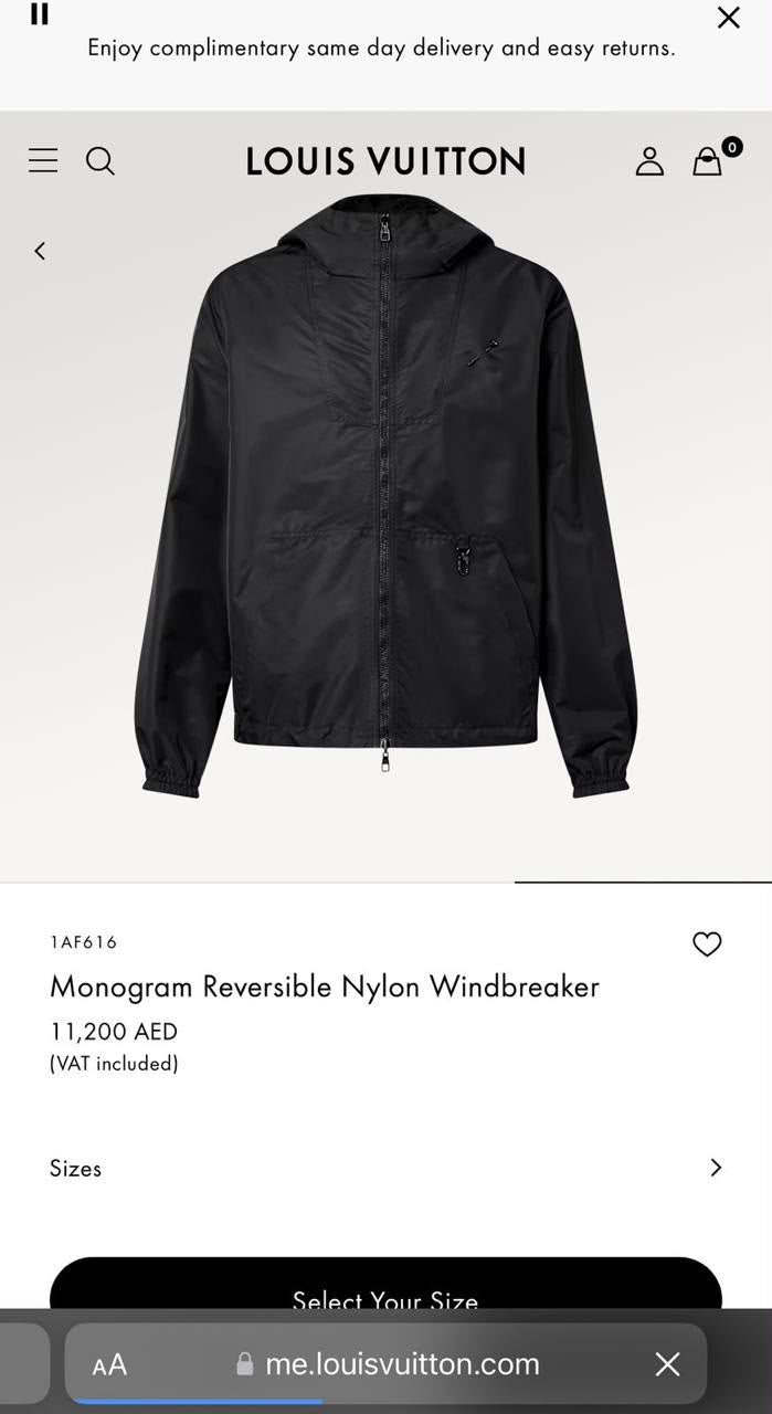 LV Black Reversible Monogram Jacket