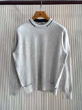 HERMES Contrast Trim Knit Crewneck