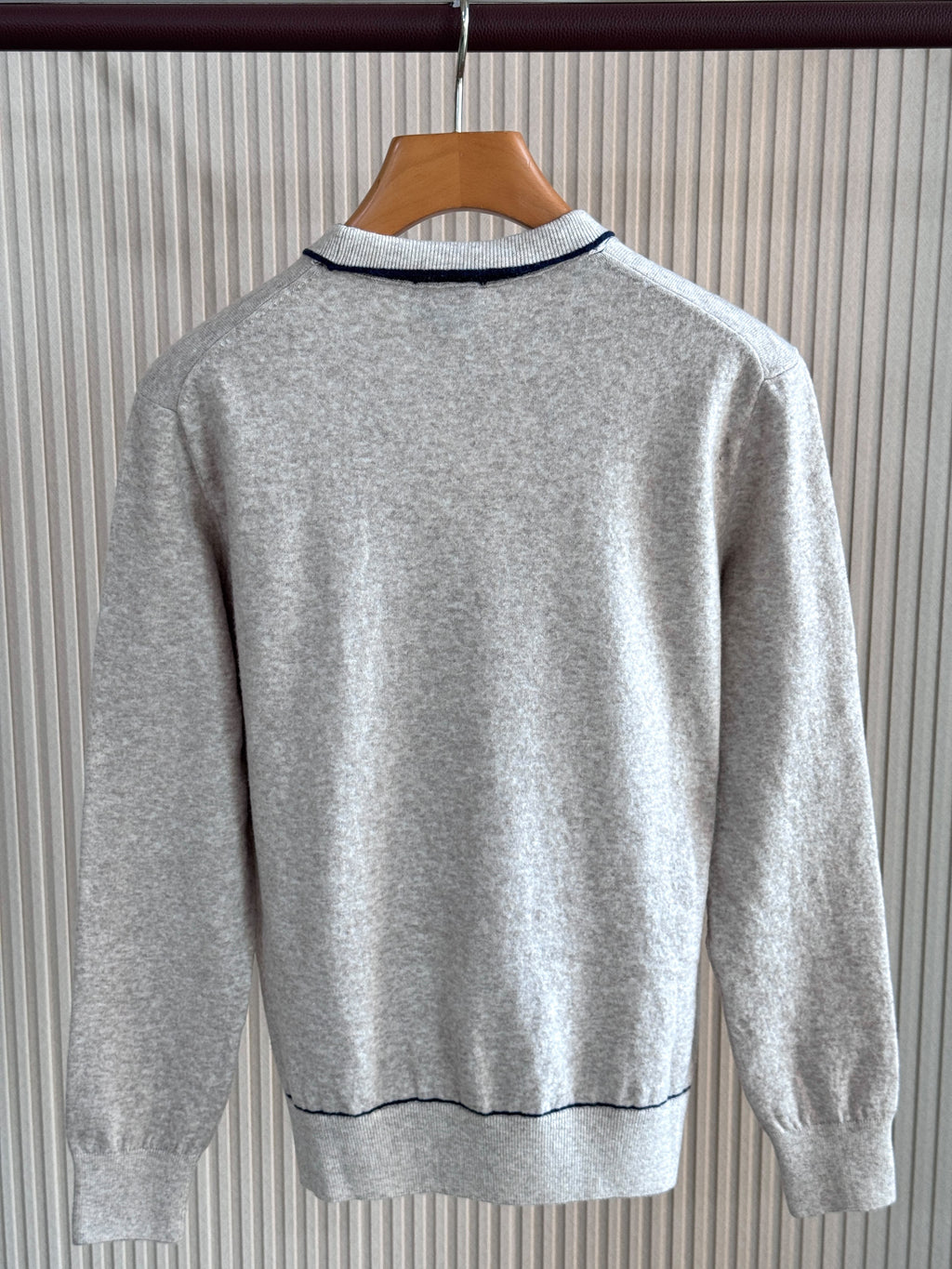 HERMES Contrast Trim Knit Crewneck