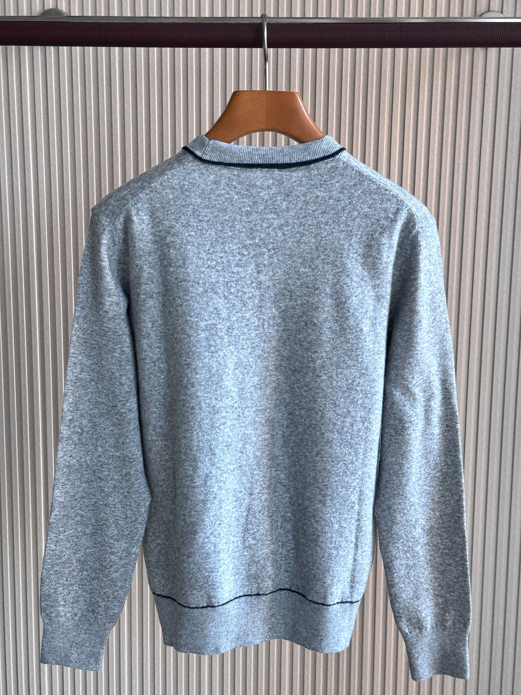 HERMES Contrast Trim Knit Crewneck