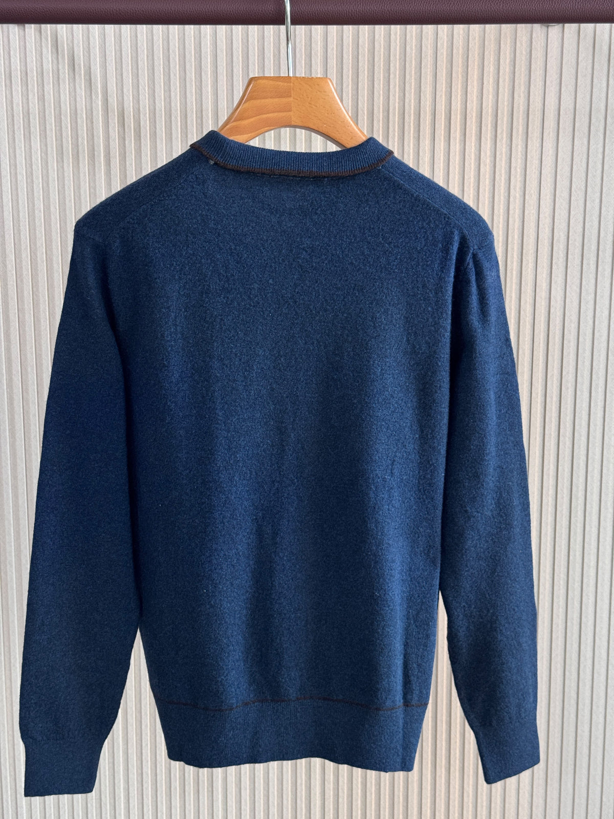 HERMES Contrast Trim Knit Crewneck