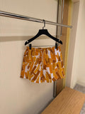 HERMES Geometric Print Drawstring Shorts