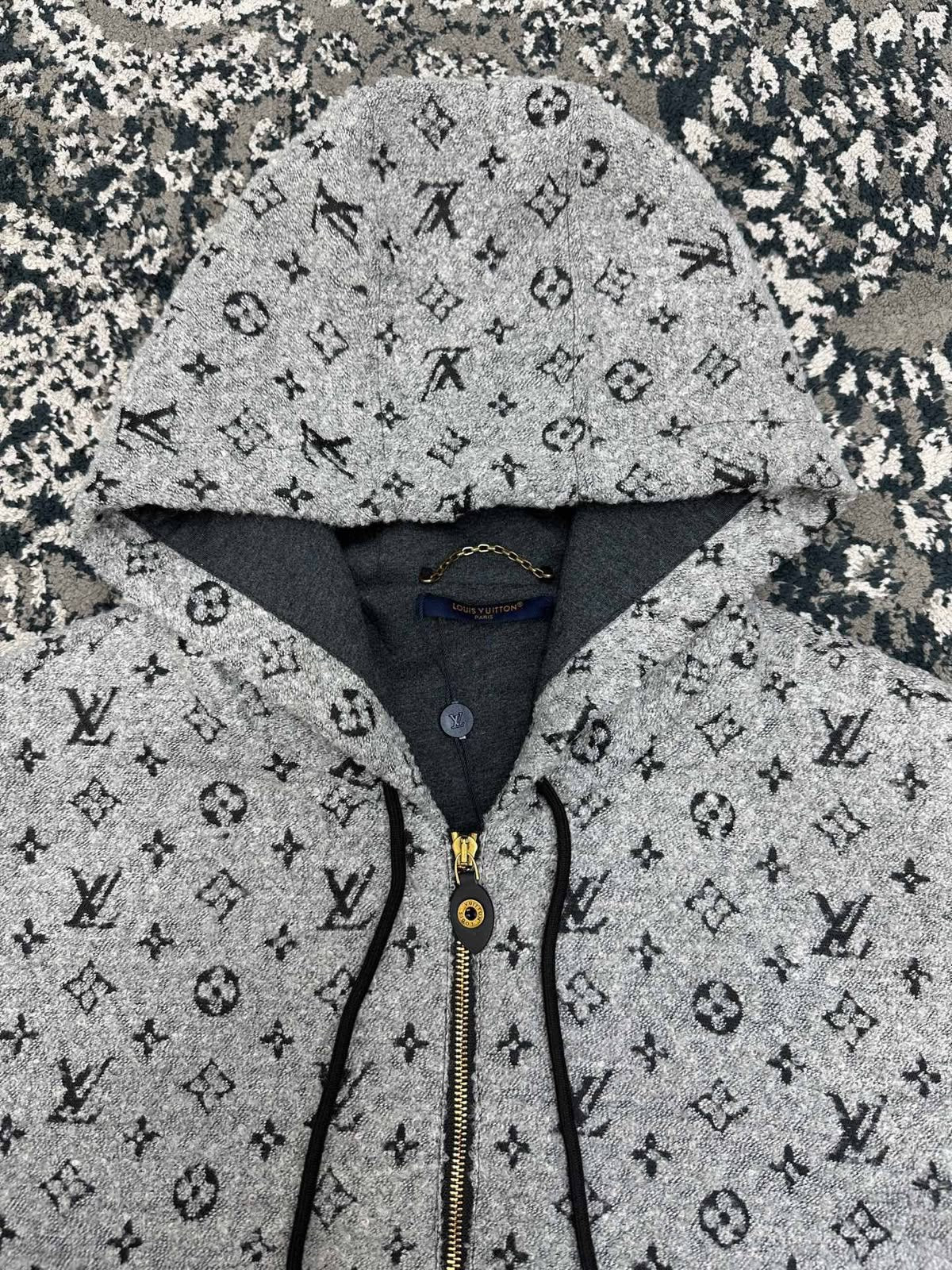LV Grey Monogram Zip Jacket