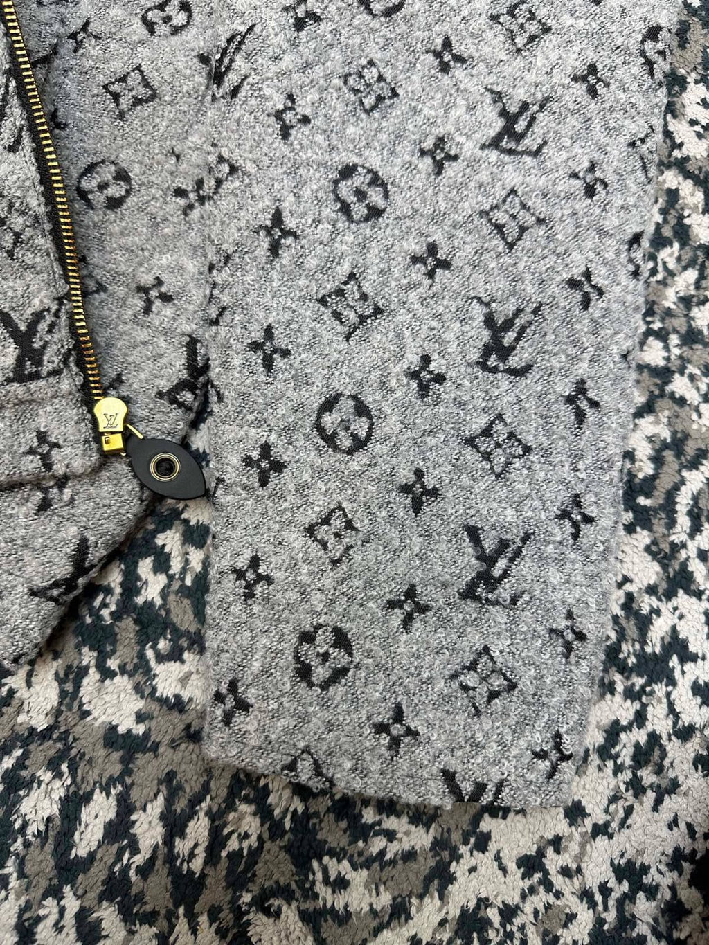 LV Grey Monogram Zip Jacket