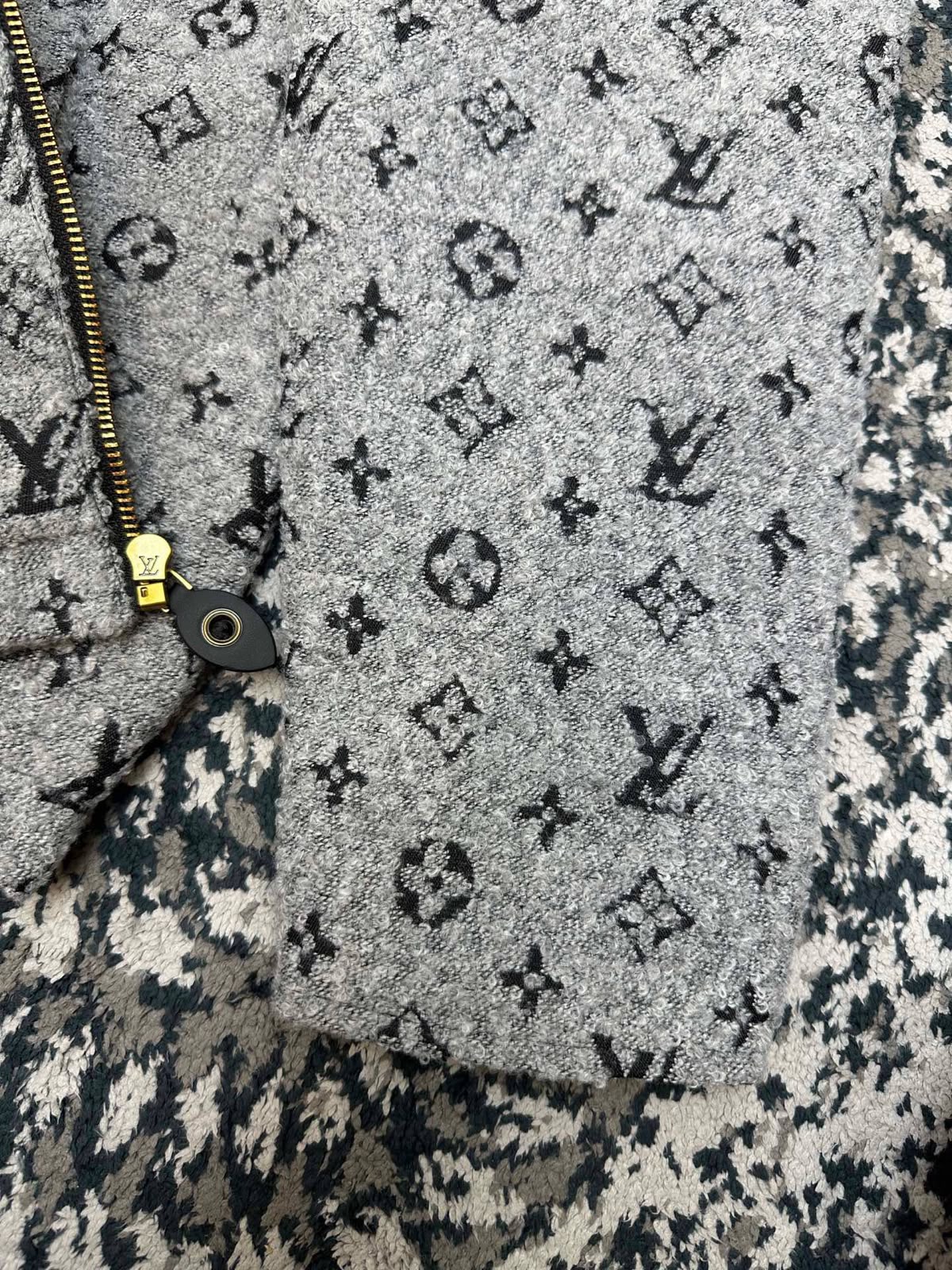 LV Grey Monogram Zip Jacket