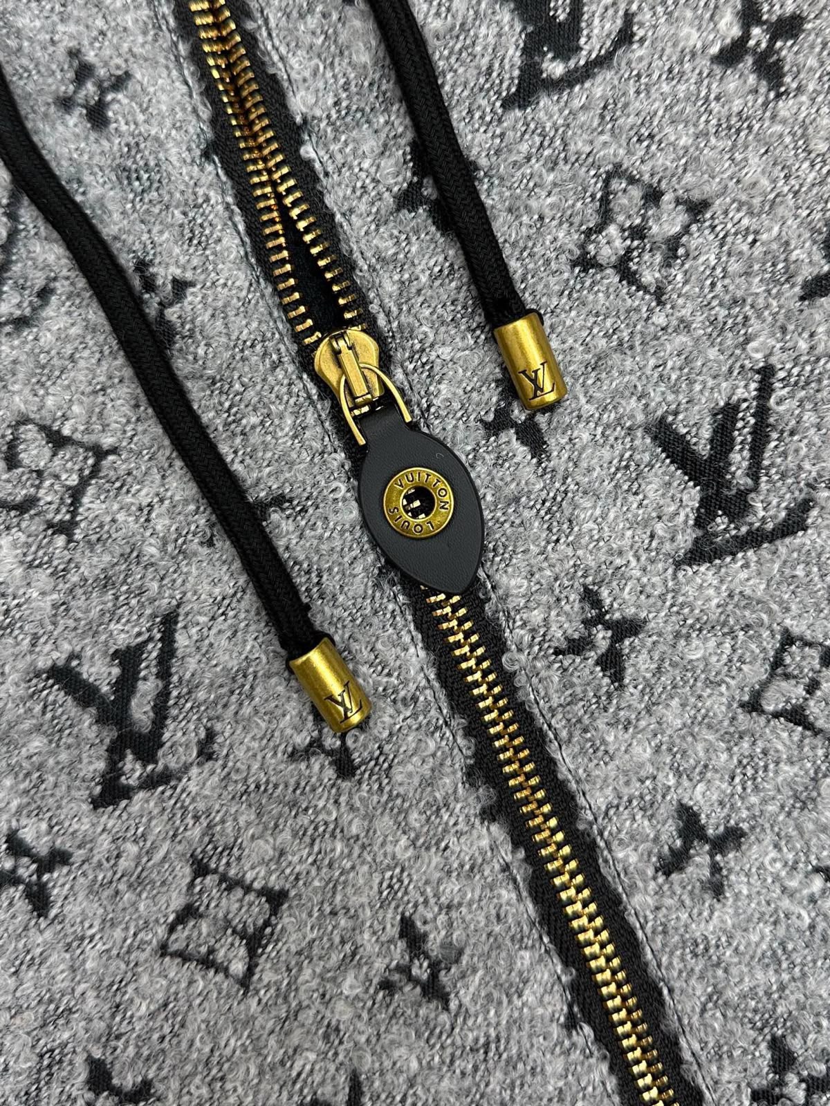 LV Grey Monogram Zip Jacket