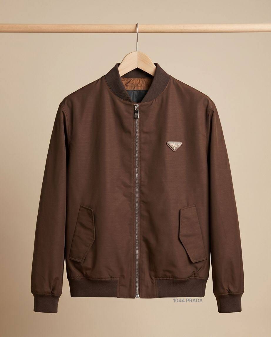 Prada Flap Pocket Zip Bomber Jacket