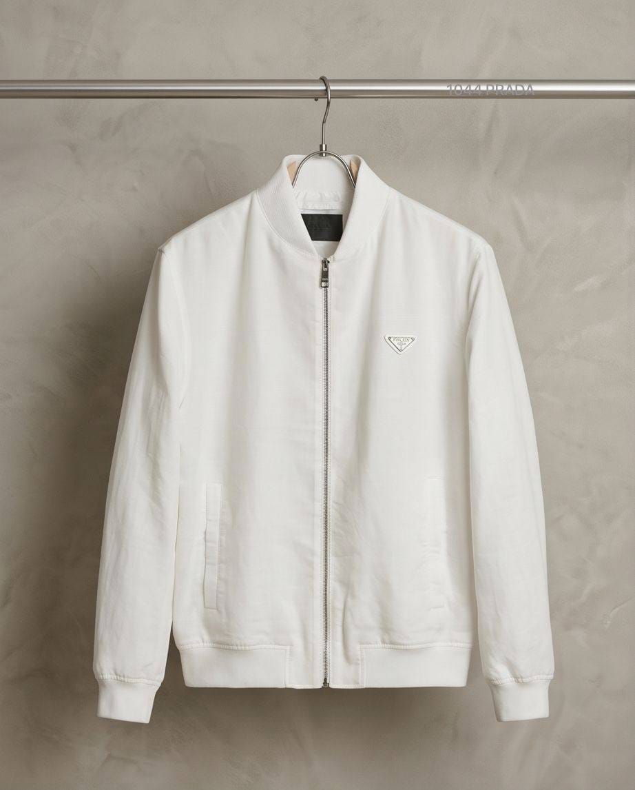 Prada Slit Pocket Zip Bomber Jacket