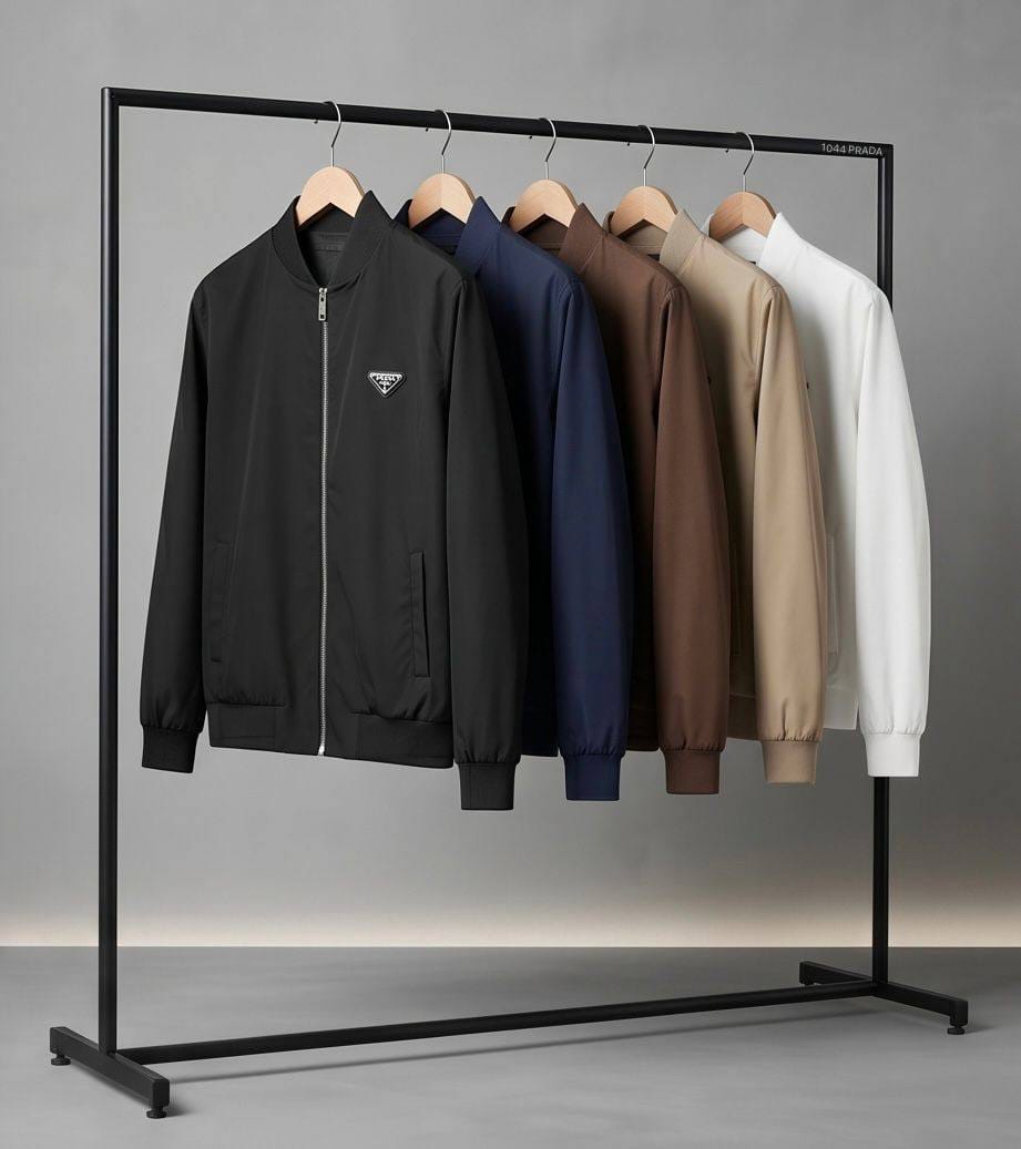 Prada Slit Pocket Zip Bomber Jacket