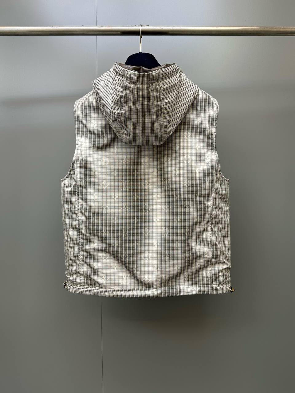 LV Brown Check Reversible Vest
