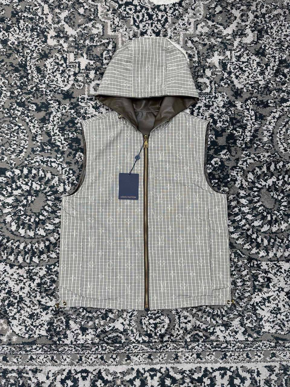 LV Brown Check Reversible Vest