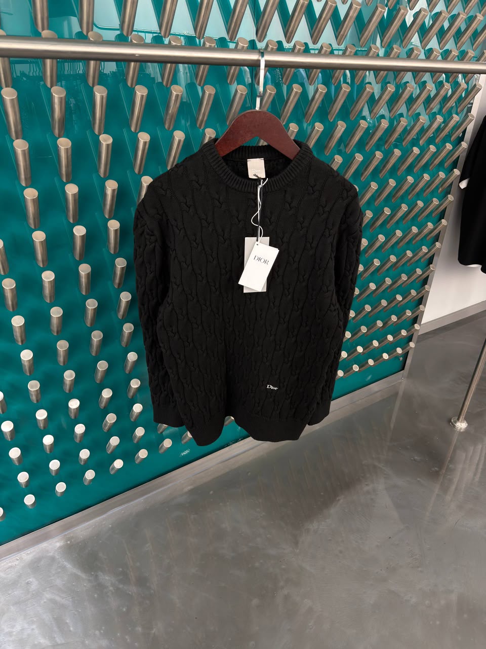 Dior Cable Knit Crew Neck Sweater