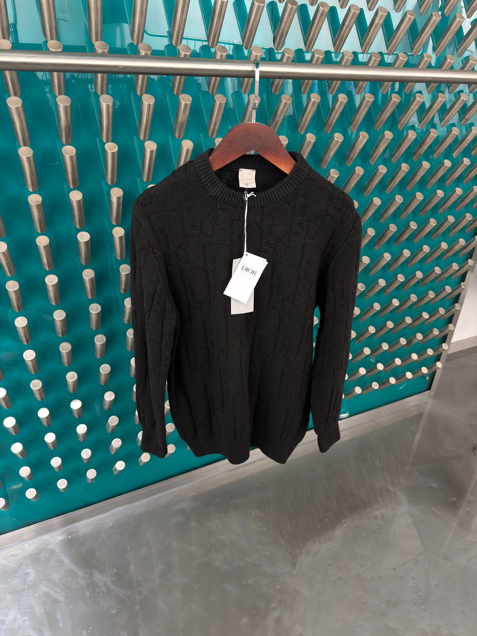Dior Cable Knit Crew Neck Sweater