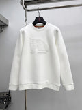 HERMES White Embroidered Horse Crewneck Sweatshirt