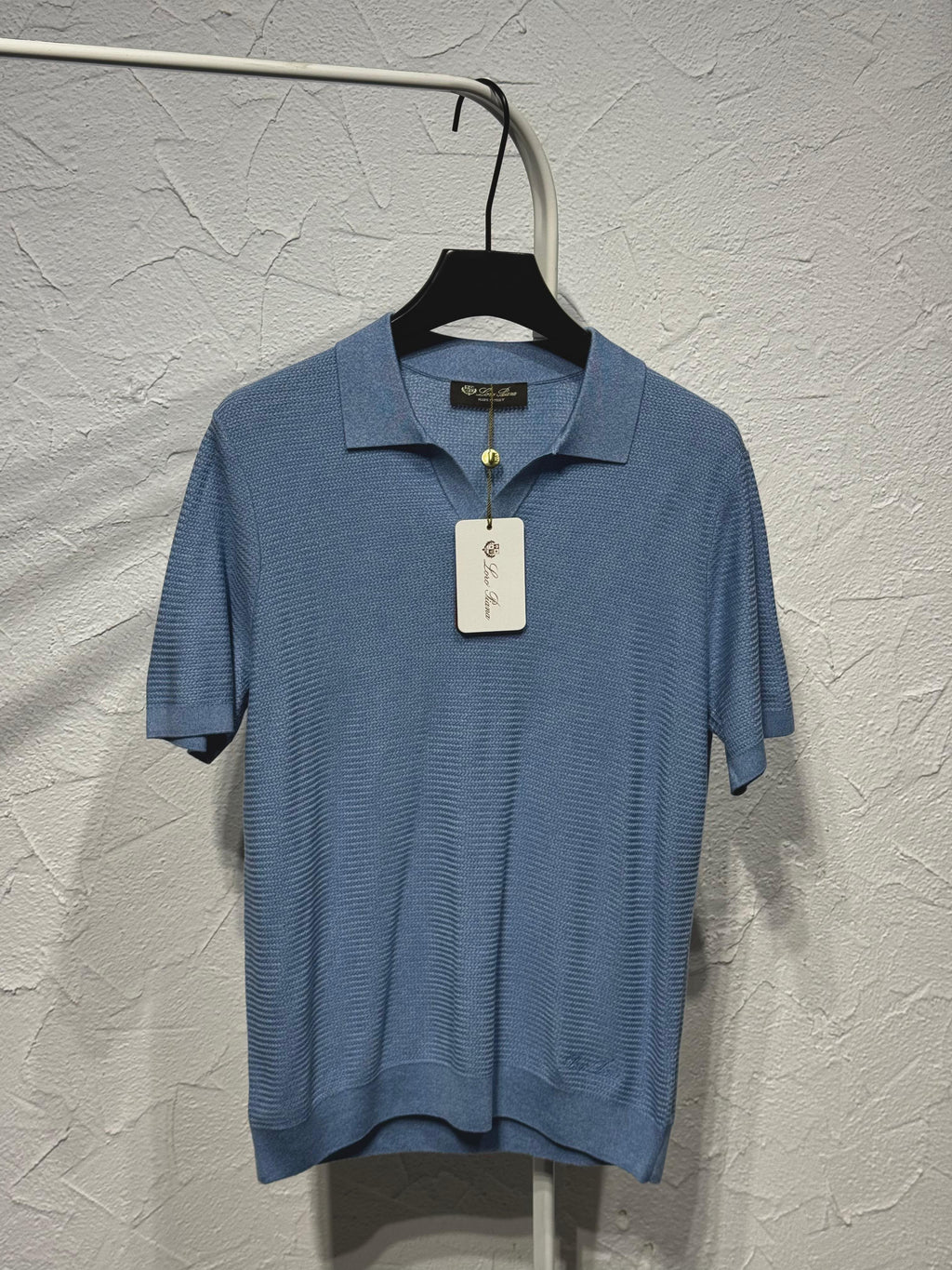 Loro Piana Men Short Sleeve Knit Polo