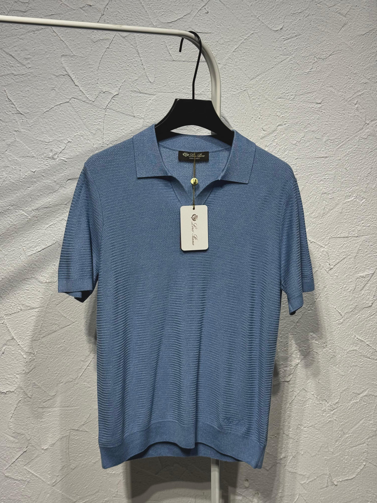 Loro Piana Men Short Sleeve Knit Polo