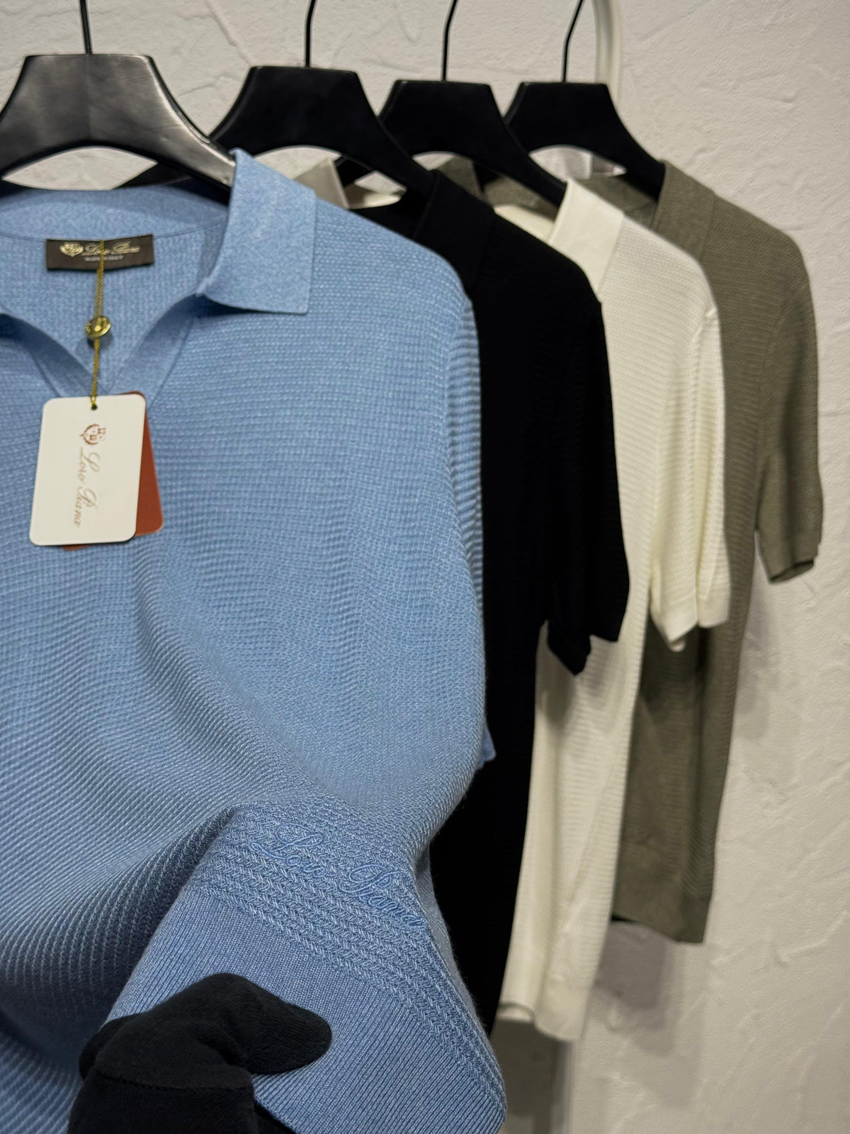 Loro Piana Men Short Sleeve Knit Polo