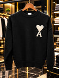 Ami Heart Logo Crew Neck Sweater