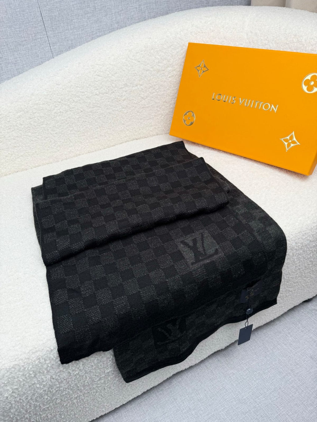 LV Large Checkerboard Scarf