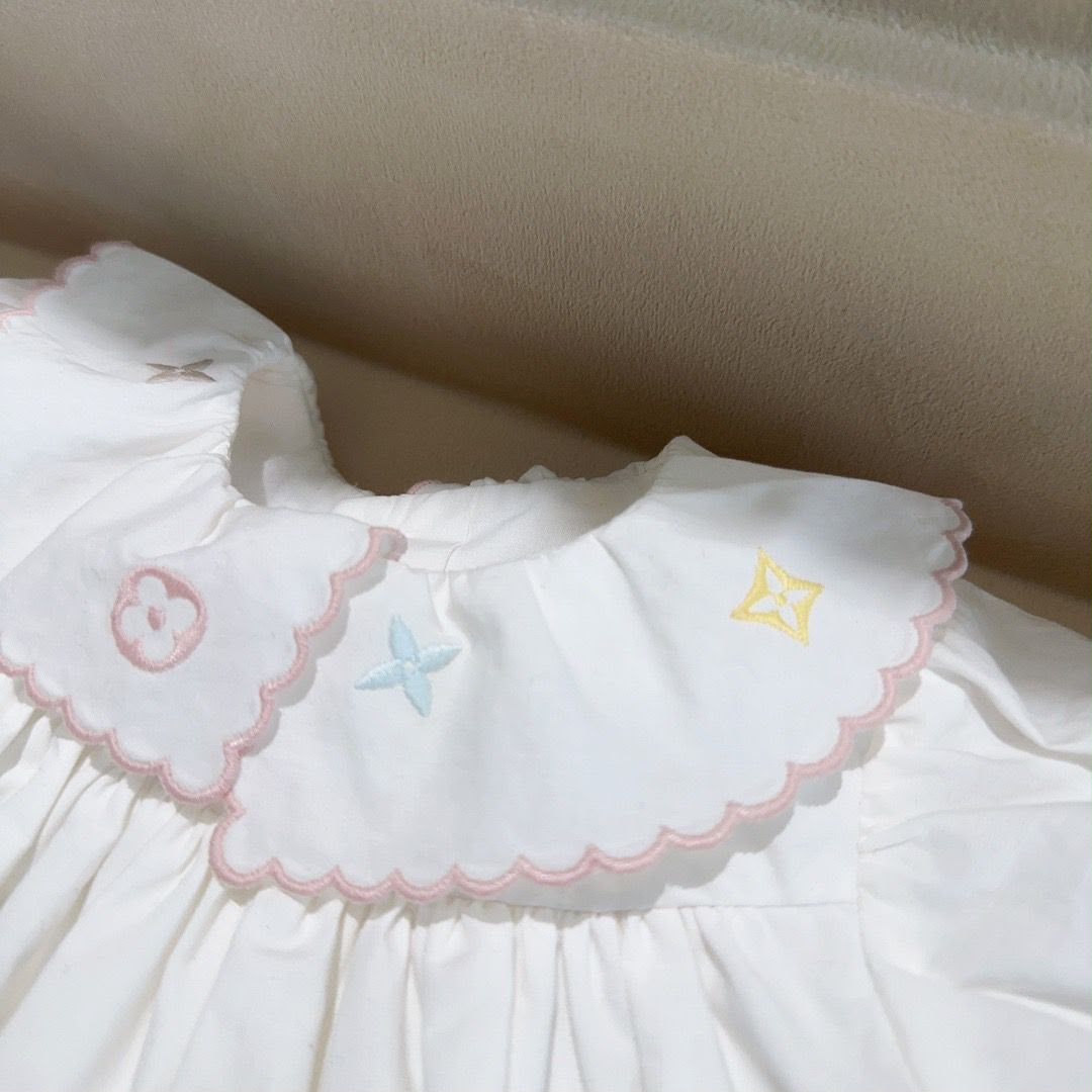 LV Baby Pastel Monogram Collar Dress