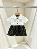 FENDI Baby White Monogram Skirt Dress