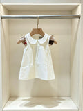 Burberry Baby Cream Flutter Sleeve Collar Dress
